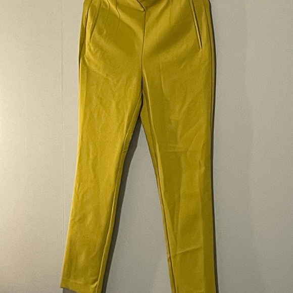 Rachel Zoe Slim Fit Yellow Trousers. Item # 11360 - Picture 2 of 3
